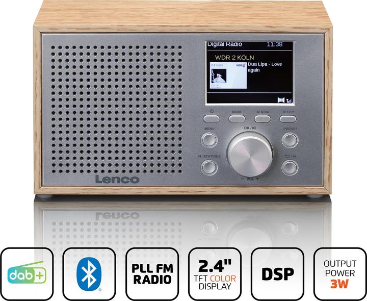 Actual product image Lenco DAR-017WH (WD) (DAB+, FM, Bluetooth)