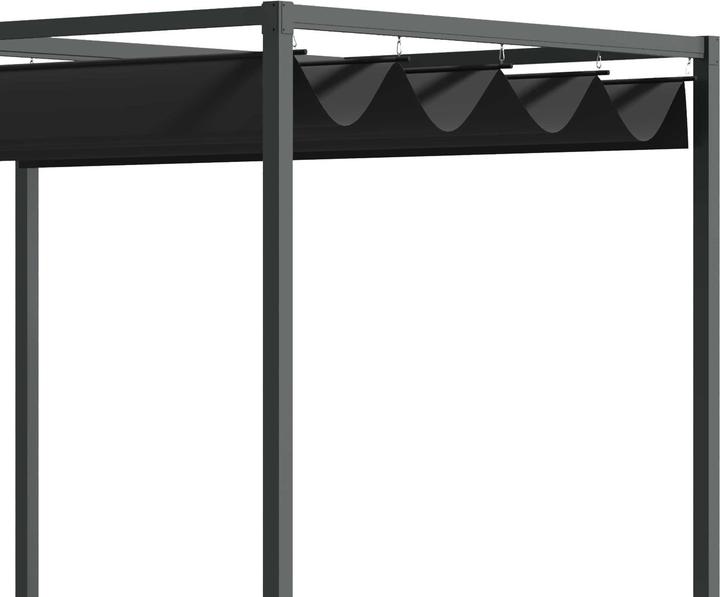 Immagine prodotto Outsunny Pergola Metall, Polyester Schwarz (298 cm, 213 cm)