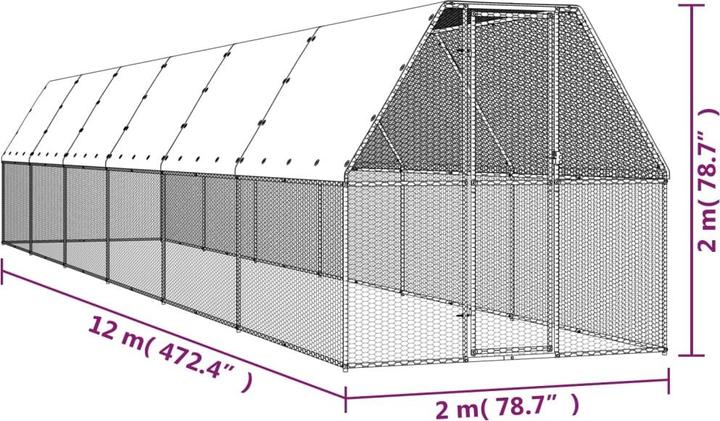 Immagine prodotto vidaXL Hühnerkäfig