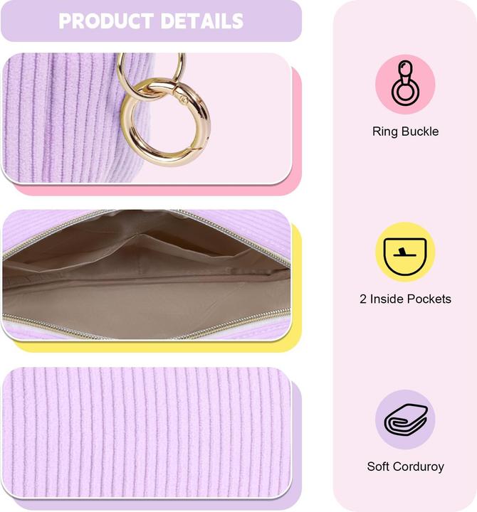 Produktbild Only-Bags.Store 3-teilige Kosmetiktasche Kleine Kosmetiktasche Verdickte Cord-Kosmetiktasche