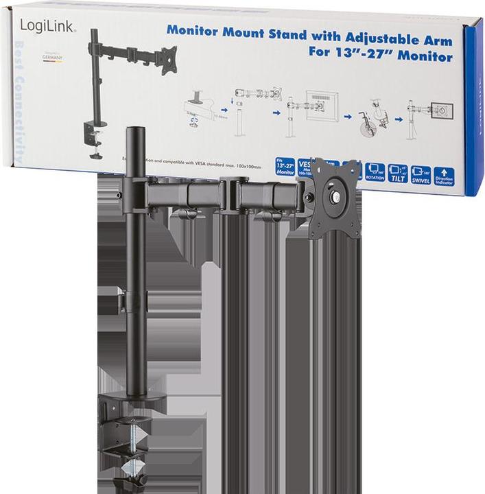 Produktbild LogiLink TVHalterung Schreibtisch neig schwenkbar (Tisch, 27", 8 kg)