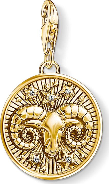Thomas Sabo Ciondolo Charm segno zodiacale Ariete (Argento 925)