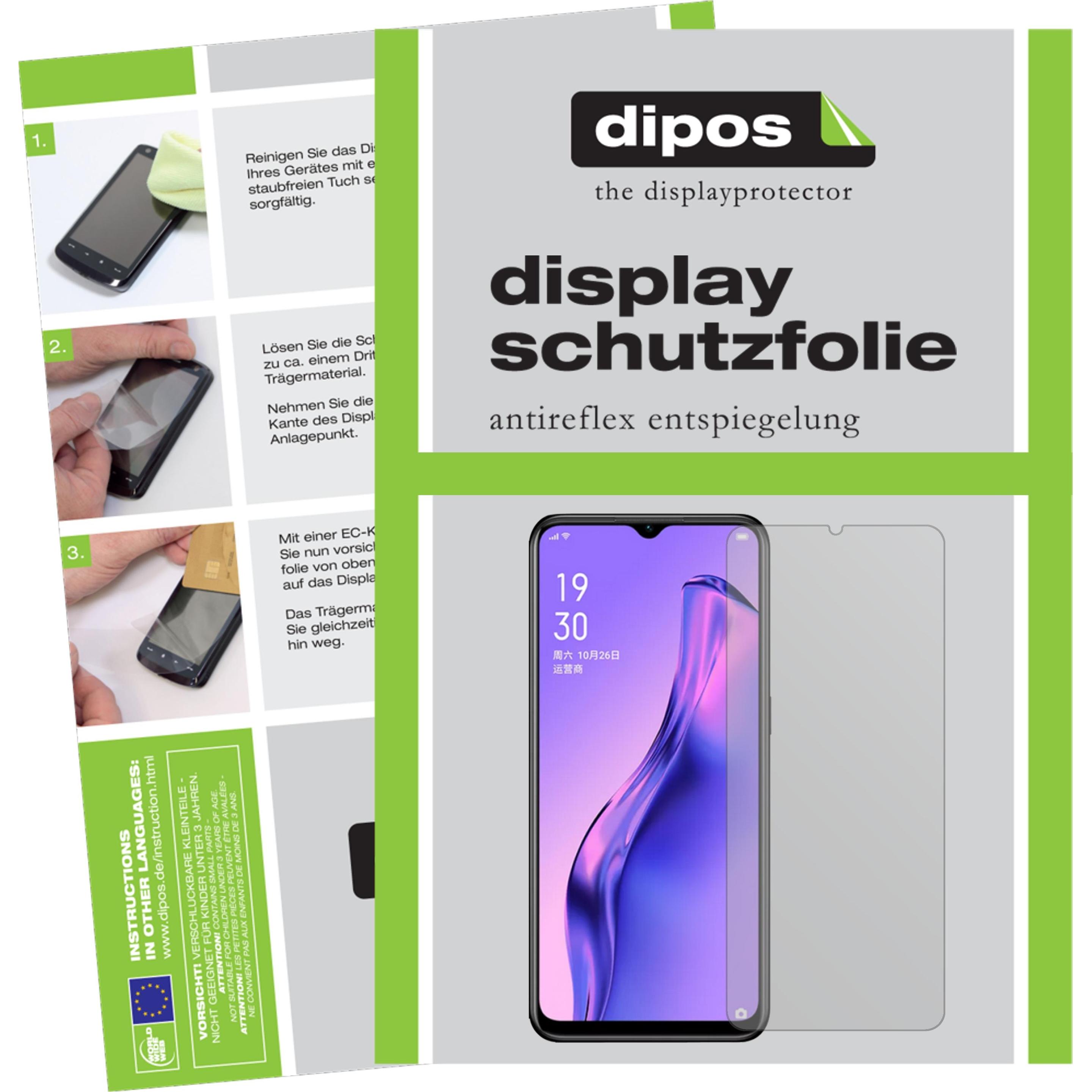 Dipos Displayschutzfolie Antireflex (5 Stück, Oppo A31), Smartphone Schutzfolie, Transparent