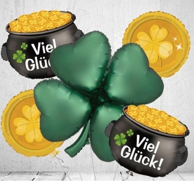 Image du produit UdoS Bouquet de ballons Jumbo Bonne chance 5 ballons - vide (5 x)