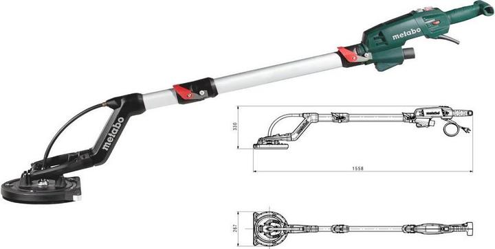 Produktbild Metabo Langhalsschleifer LSV 5-225 Comfort () mit variabler Längenverstellung Kunststoffkoffer (Wand- & Deckenschleifer, 270 W)