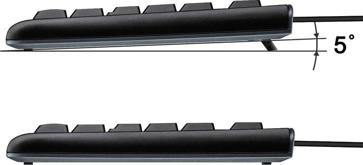 Actual product image equip Wired USB Keyboard black,US Layout (US, Cable)