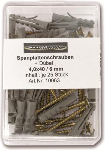 Actual product image Masterproof Screw/plug set, 6 mm (25 pcs.)