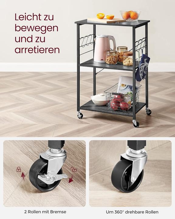 Actual product image Songmics Kitchen shelf on castors