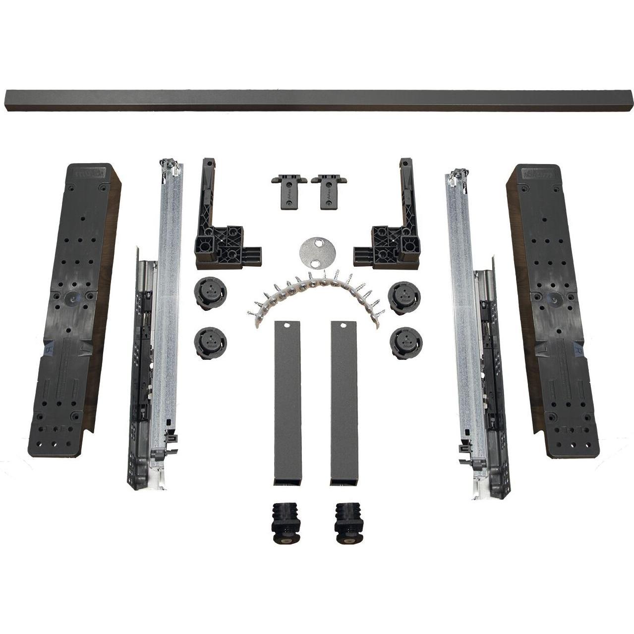 Vasalat, Schubladenauszüge, Sockelbeschlag BLUM Space-Step inkl. Querprofil und Distanzleiste 460 mm