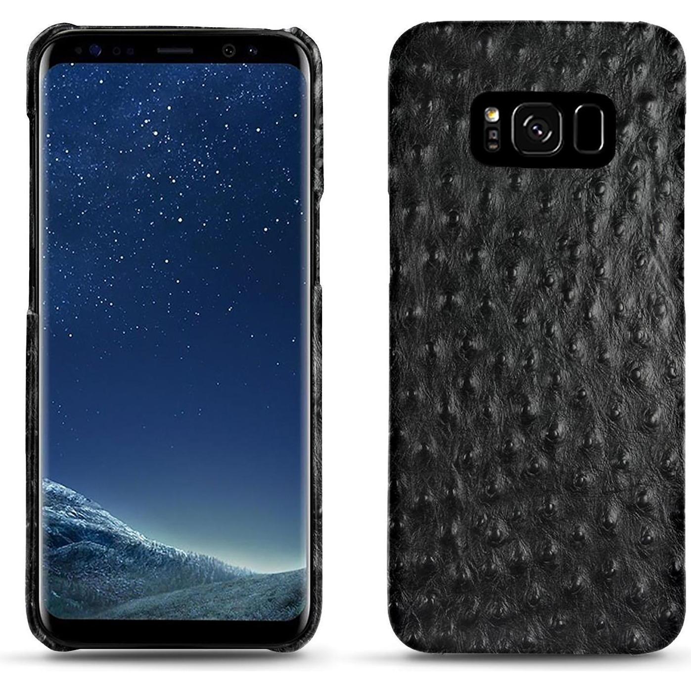 Noreve Lederschutzhülle (Samsung Galaxy S8+), Smartphone Hülle, Schwarz