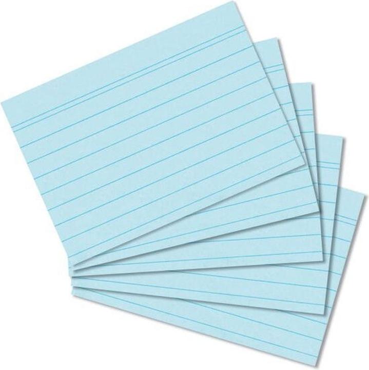 Herlitz Fiches, DIN A8, lignées, bleues (A8, 170 g/m², 100 x)