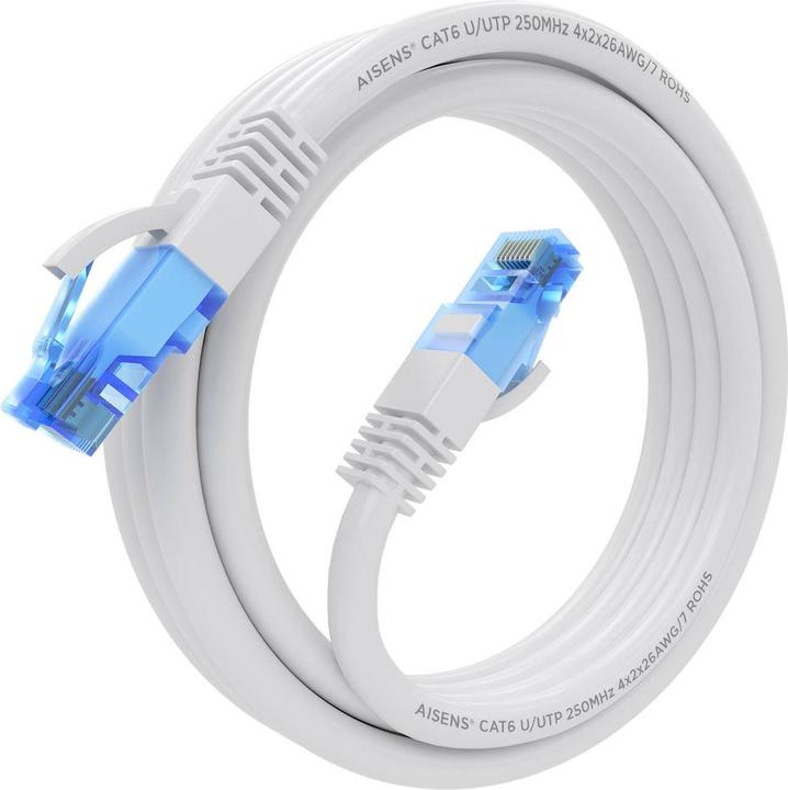 Immagine prodotto Aisens CAVO ROSSO LATIGUILLO RJ45 CAT.6 UTP AWG26 CCA BLANCO 2,0M (U/UTP, CAT6, 2 m)