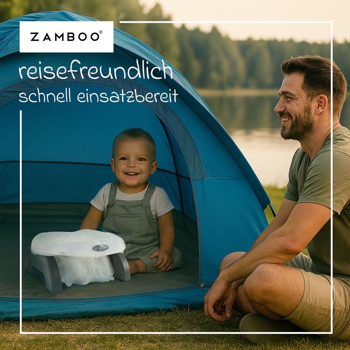 Produktbild Zamboo Töpfchen Reisetöpfchen / faltbarer Toilettensitz inkl.