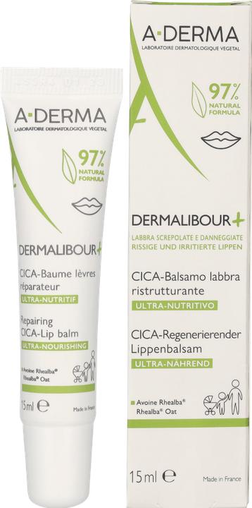 Immagine prodotto A-Derma Dermalibour+ Balsamo riparatore Cica-Lip (Balsamo per le labbra, 15 ml)