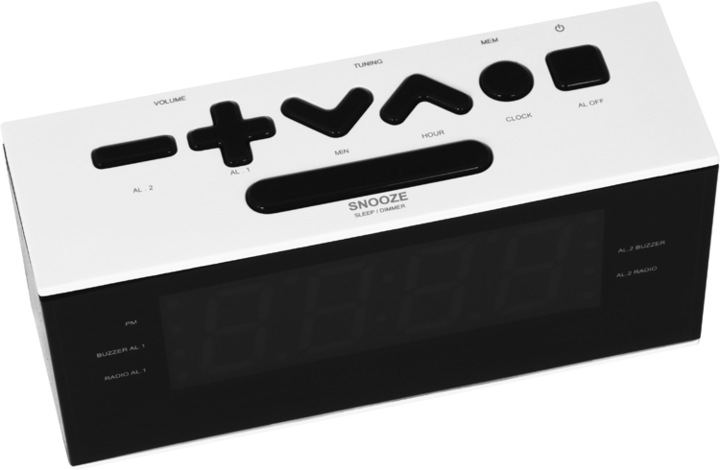 Image du produit Bigben Radio-réveil RR60 noir blanc