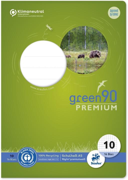 Actual product image Ursus Notebook LIN10 A5 16 sheets 5 mm chequered (A5, Checked, Soft cover)