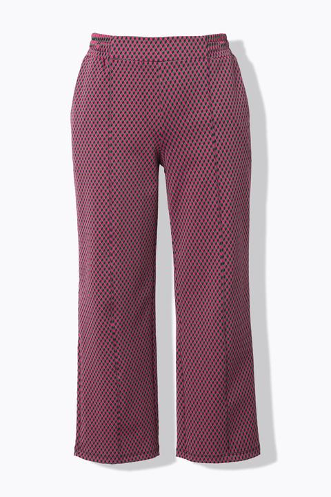 Produktbild Ulla Popken Jacquard-Hose, gerades Bein, Elastikbund (46)