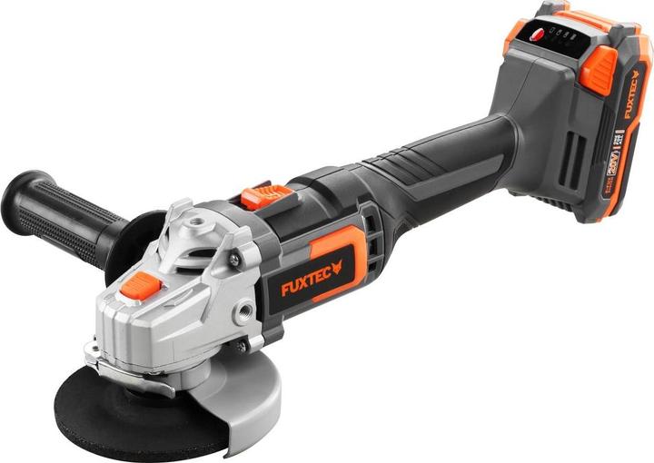 Actual product image Fuxtec 20V Battery Angle Grinder FX-E1WS20 SET with 1 x Battery 2Ah, 1 x Charger 1A (115 mm)