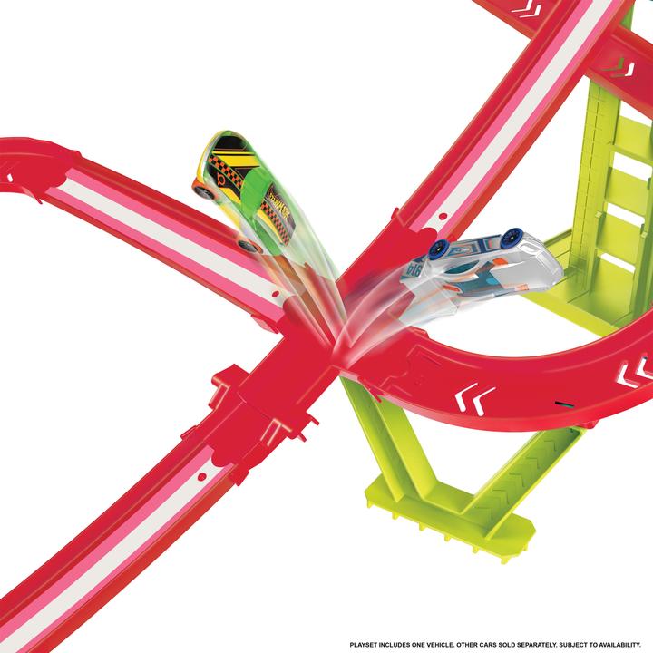 Produktbild HOT Wheels - Baanset - Neon Snelheidsduivels Wolkenkrabber Circuit - Met 1 Wheels auto - Racebaan