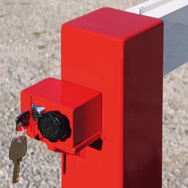 Actual product image Moravia COMPACT Rotating barrier, 4500 mm Horizontally pivoting, with 2 posts