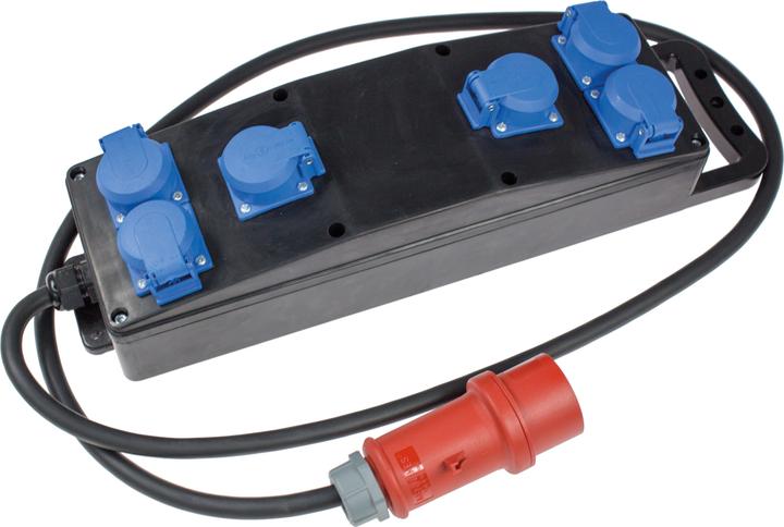 Produktbild As - Schwabe Vollgummi-Steckdosenleiste (6x, CEE 7/3, 2 m)