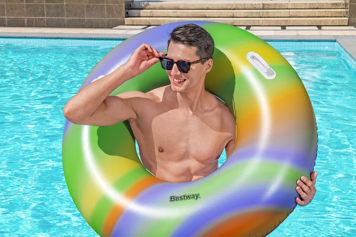 Actual product image Bestway Swimming ring Rainbow 1.19m