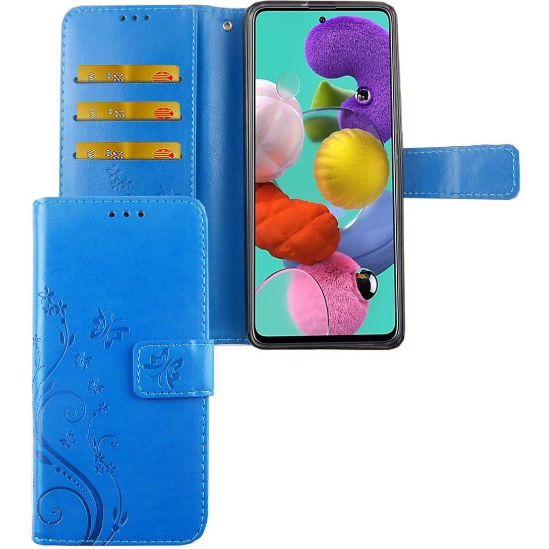 König Design Hülle Handy Schutz für Samsung Galaxy A51 Case Cover Tasche Wallet Etui Bumper (Samsung Galaxy A51), Smartp...