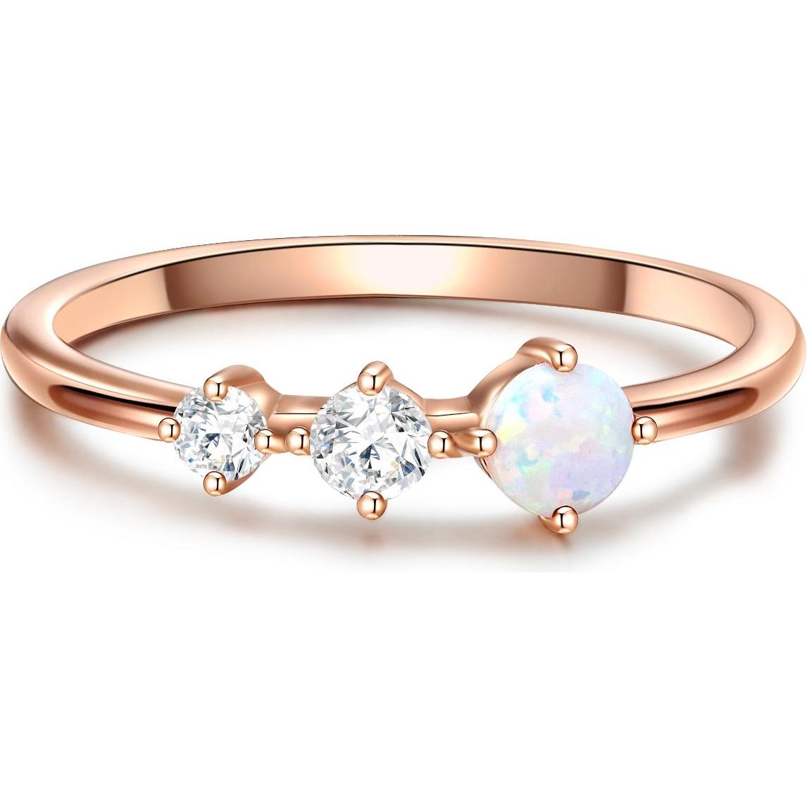 Glanzstücke München, Ring, Damen Sterling Silber Zirkonia roségold - 26579, (48, 925 Silber)