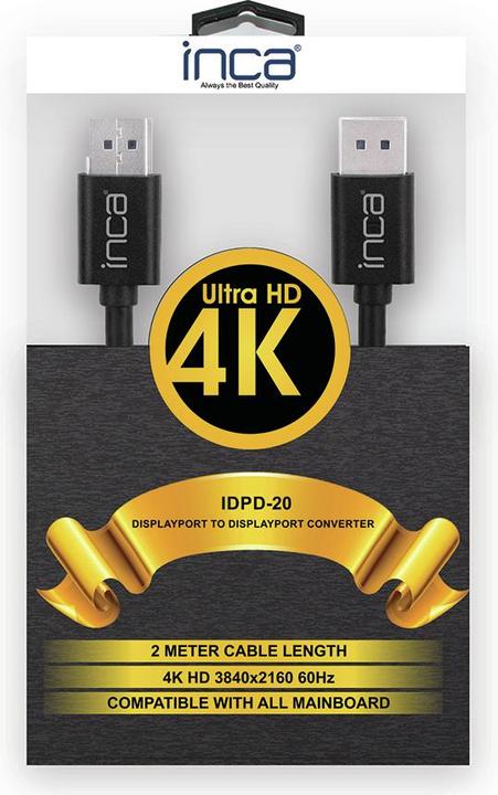 Actual product image Inca cian technology DisplayPort cable IDPD-20 DP > DP 4K60Hz 2.0m retail (2 m)
