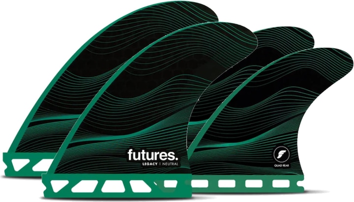 Actual product image Futures Quad Fin Set F6 Honeycomb Legacy Neutral M