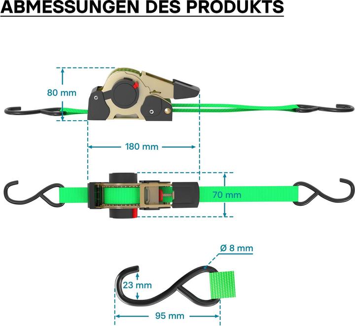 Produktbild Wiltec Spanngurt Set