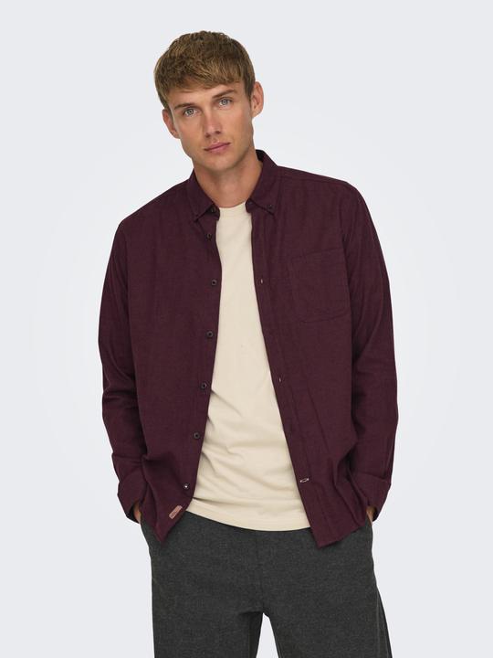 Produktbild Only & Sons Normal geschnitten Hemdkragen Hemd Hemd (XXL)