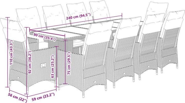 Produktbild vidaXL Bistro Set