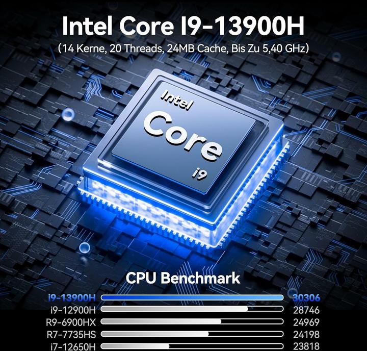 Produktbild Geekom XT13 Pro (2000 GB, 32 GB, Intel Core i9-13900H, Intel Iris Graphics)