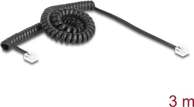 Produktbild Delock Telefonkabel / Spiralkabel RJ11 Stecker zu RJ11 Steck
