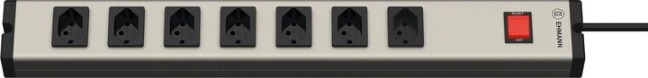Produktbild Steffen EHMANN Aluminium Steckdosenleiste 7xT13 3m mit Überstromschutzschalter (7x, Typ 13, 3 m)