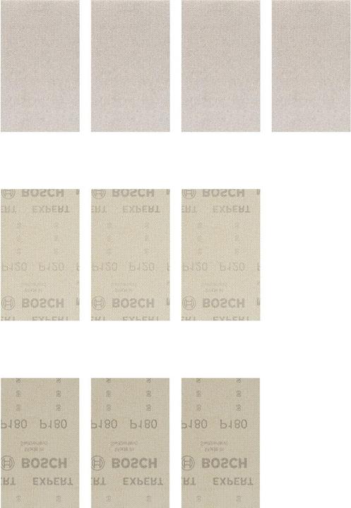 Image du produit Bosch Professional Zubehör EXPERT M480 Jeu de filets abrasifs, 80 x 133 mm, 10 pièces (120, 180, 80)