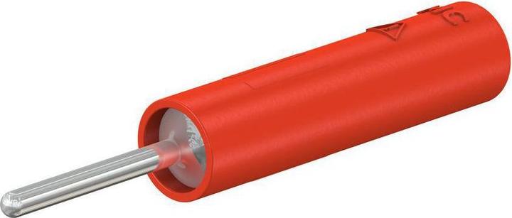 Stäubli Prüfadapter Bananenbuchse 4 mm - Pin-Stecker 1.5 mm 20A 600VAC 600VDC 38mm Rot
