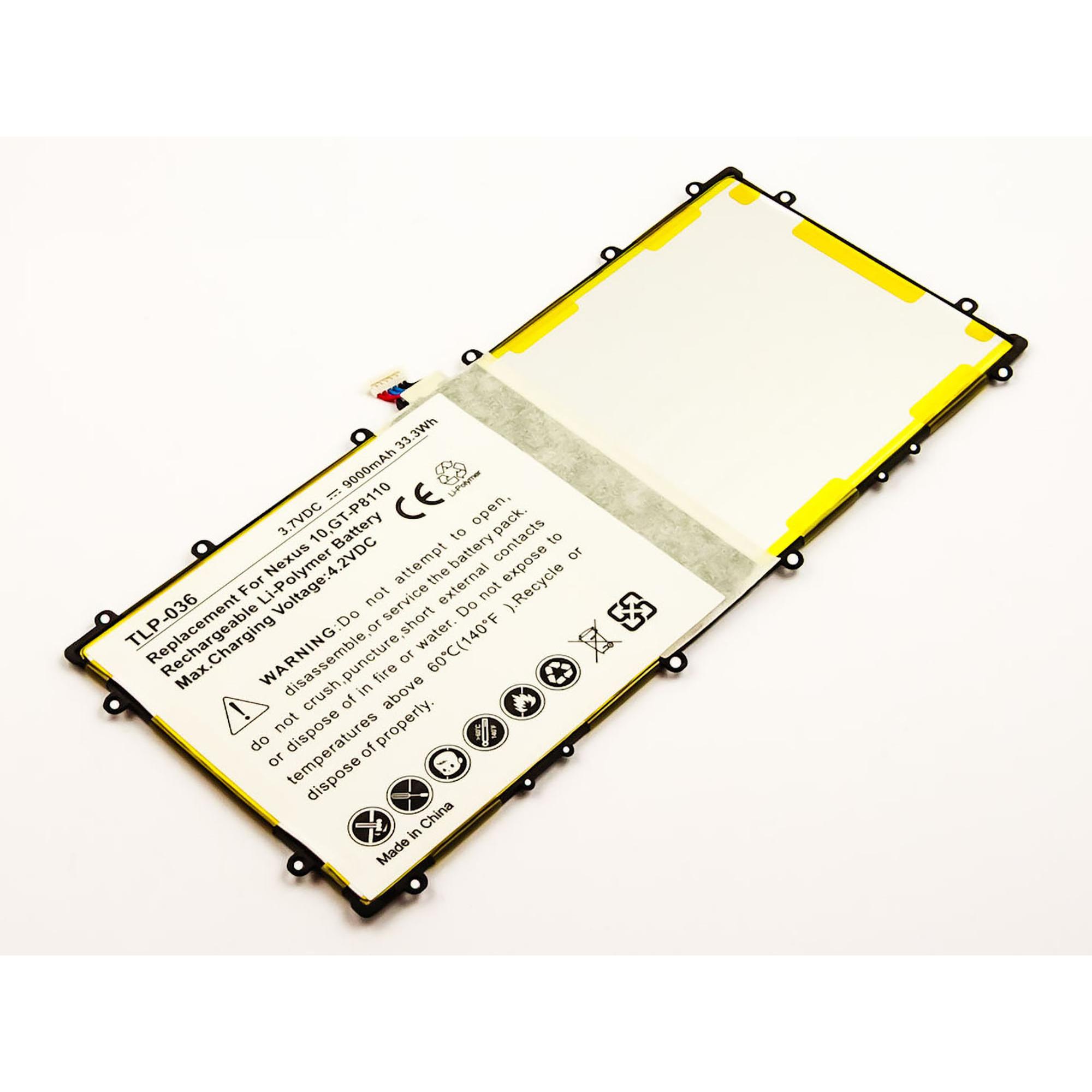 AGI 59169 - Batterie/Akku - Google - Nexus 10 - Weiss - Lithium Polymer (LiPo) - 9000, Smartphone Akku