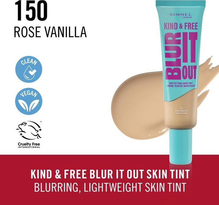 Produktbild Rimmel London Kind & Free Blur It Out Mattifying Skin Tint (150 Rose Vanilla)