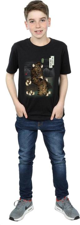 Produktbild Star Wars The Last Jedi Japanese Chewbacca Porgs TShirt Jungen (128)