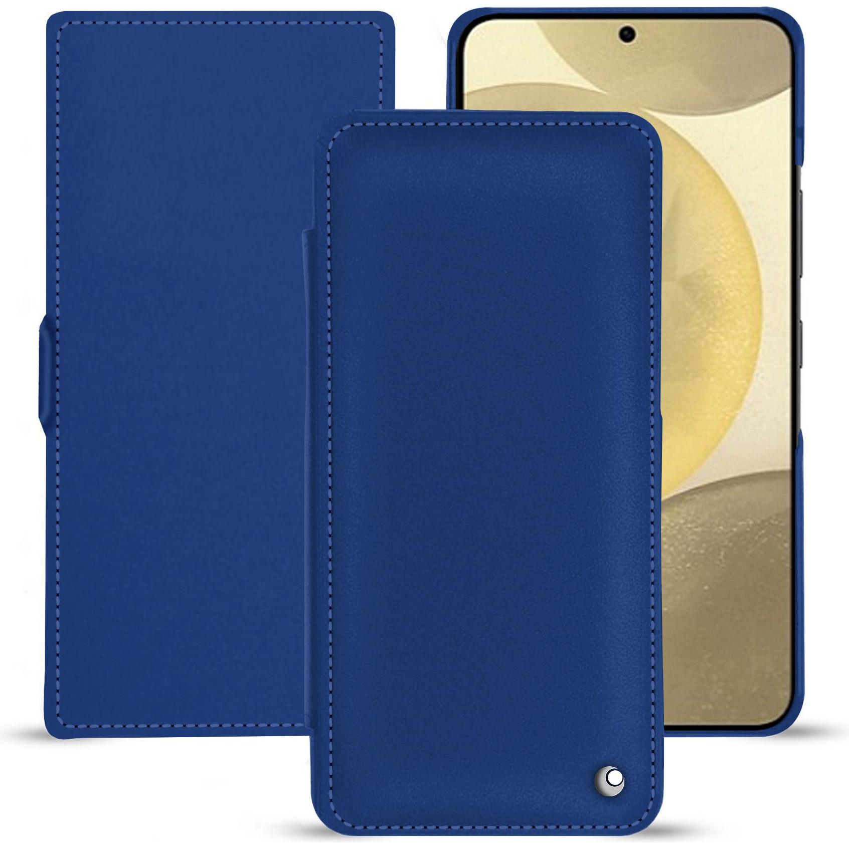 Noreve Lederschutzhülle horizontal (Samsung Galaxy S24+), Smartphone Hülle, Blau