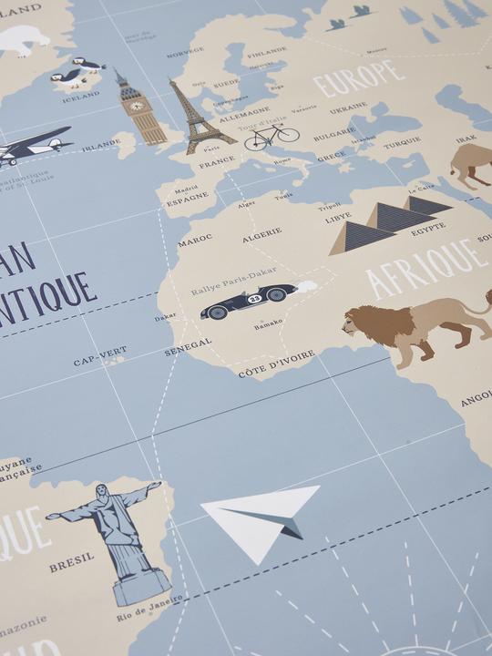 Immagine prodotto Vertbaudet Bacheca/Lavagna/Immagine (Mappamondo, 70 x 110 cm)