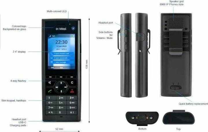Actual product image Mitel 712dt DECT Set
