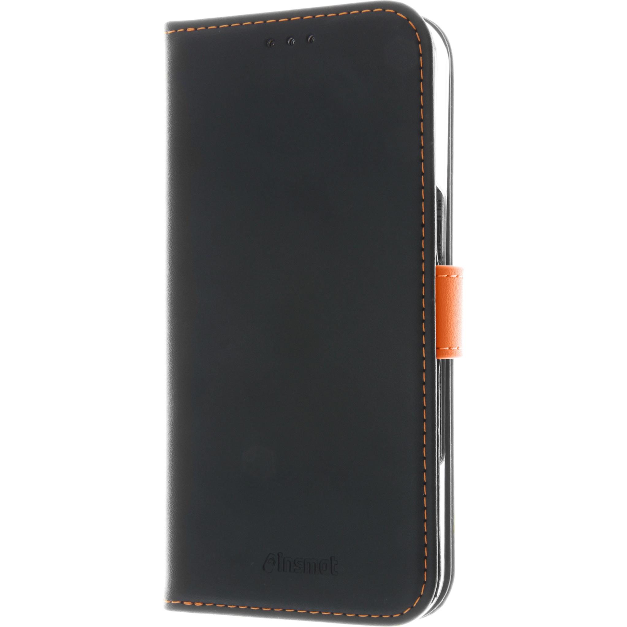 Insmat Flipcase Iphone 16 Pro Black/Orange (Apple iPhone 16 Pro), Smartphone Hülle, Orange, Schwarz