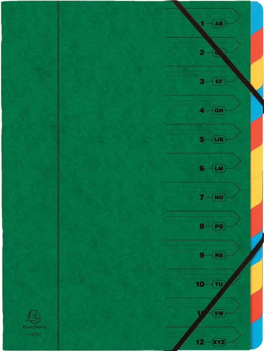 Produktbild Exacompta Ordnungsmappe Manila Karton A42Fächer mit Gummizug (A4, 1x)
