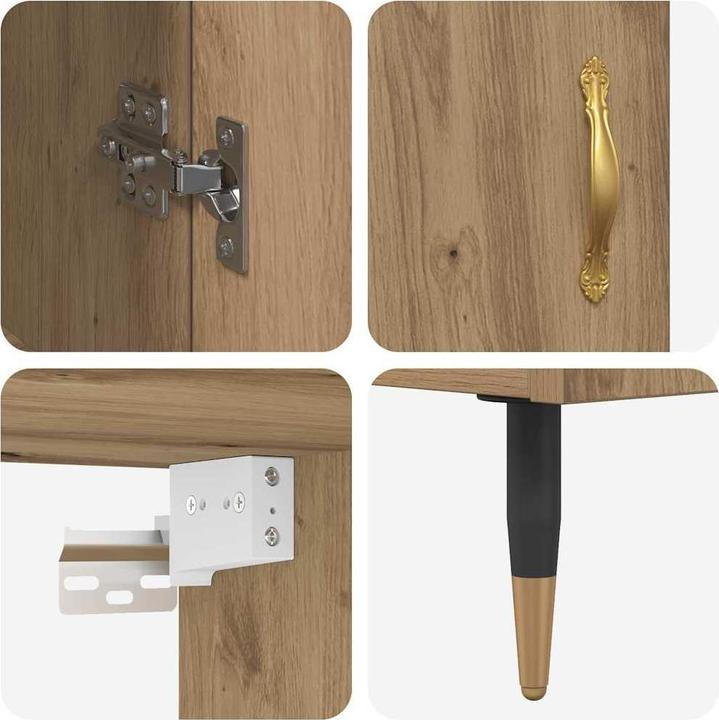 Produktbild vidaXL Highboard Schrank (34 x 69.50 x 180 cm)