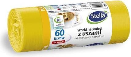 Stella Worki z uszami do segregacji odpadów METAL PLASTIK 60L żółte 1op.-14szt. (14x, 60 l)