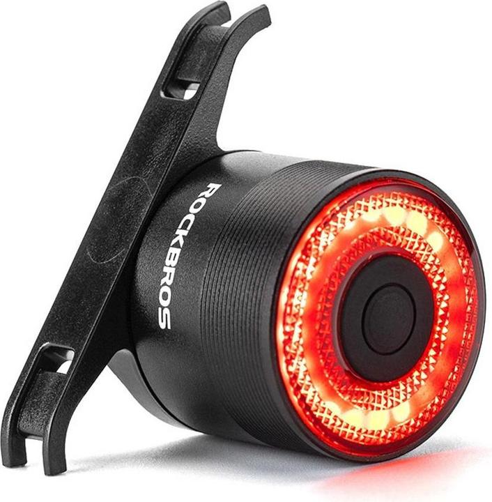 Rockbros Q3 rear bicycle lamp with intelligent stop system - black (30 lm)
