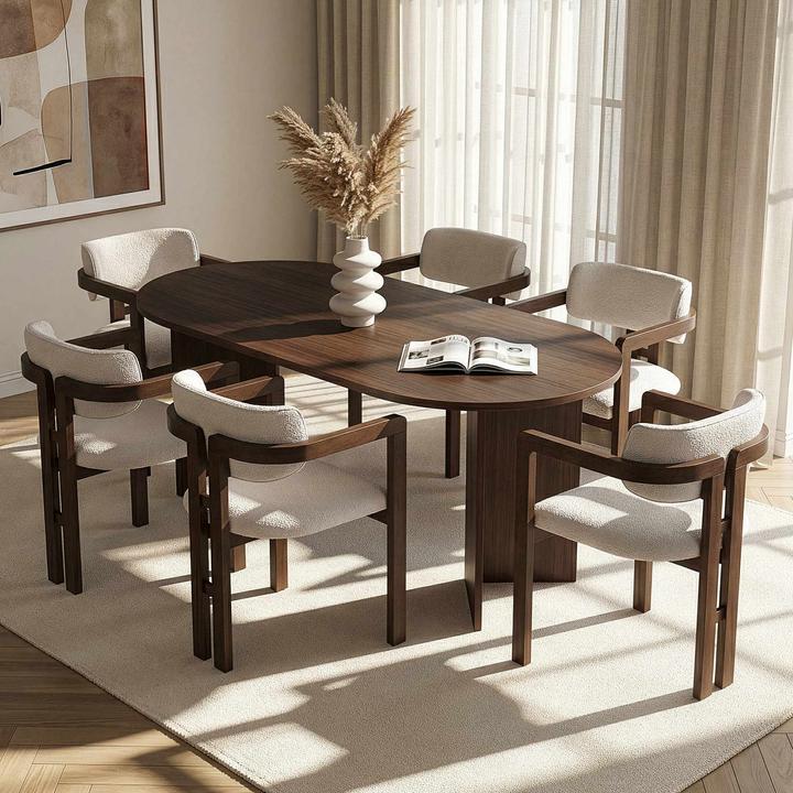 Image du produit Nordure Meridia 6 Dining Table & Chairs Set (7 Pieces) (Bois)